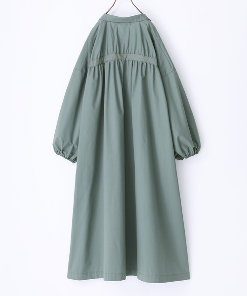 n'OrLABEL（ノアールレーベル）の「『バックギャザースキッパーシャツワンピース』（シャツワンピース・レディース・ベージュ/ブラック/グリーン・FREE）」の7枚目の写真