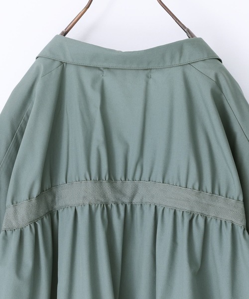 n'OrLABEL（ノアールレーベル）の「『バックギャザースキッパーシャツワンピース』（シャツワンピース・レディース・ベージュ/ブラック/グリーン・FREE）」の9枚目の写真