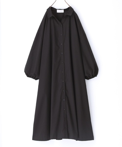 n'OrLABEL（ノアールレーベル）の「『バックギャザースキッパーシャツワンピース』（シャツワンピース・レディース・ベージュ/ブラック/グリーン・FREE）」の14枚目の写真