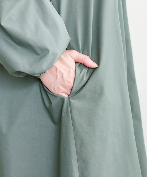 n'OrLABEL（ノアールレーベル）の「『バックギャザースキッパーシャツワンピース』（シャツワンピース・レディース・ベージュ/ブラック/グリーン・FREE）」の16枚目の写真