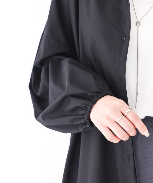 n'OrLABEL（ノアールレーベル）の「『バックギャザースキッパーシャツワンピース』（シャツワンピース・レディース・ベージュ/ブラック/グリーン・FREE）」の15枚目の写真