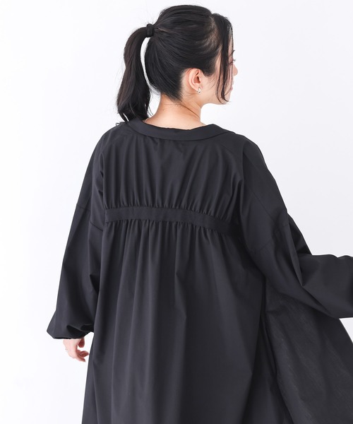 n'OrLABEL（ノアールレーベル）の「『バックギャザースキッパーシャツワンピース』（シャツワンピース・レディース・ベージュ/ブラック/グリーン・FREE）」の21枚目の写真