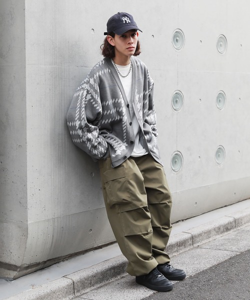 MSG（エムエスジー）の「ジャガードグレンチェックカーディガン（カーディガン/ボレロ・メンズ・ベージュ/ブルー/杢グレー・L/M）」の15枚目の写真