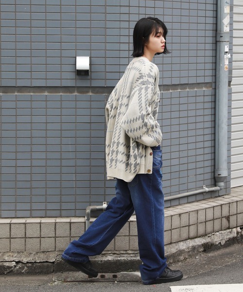 MSG（エムエスジー）の「ジャガードグレンチェックカーディガン（カーディガン/ボレロ・メンズ・ベージュ/ブルー/杢グレー・L/M）」の16枚目の写真