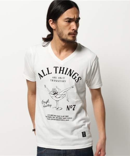 VENCEEXCHANGE（ヴァンスエクスチェンジ）の「グラスレディープリント半袖Tシャツ       （Tシャツ/カットソー・メンズ・オフホワイト/ブラック/ネイビー・SMALL/LARGE/MEDIUM）」の2枚目の写真