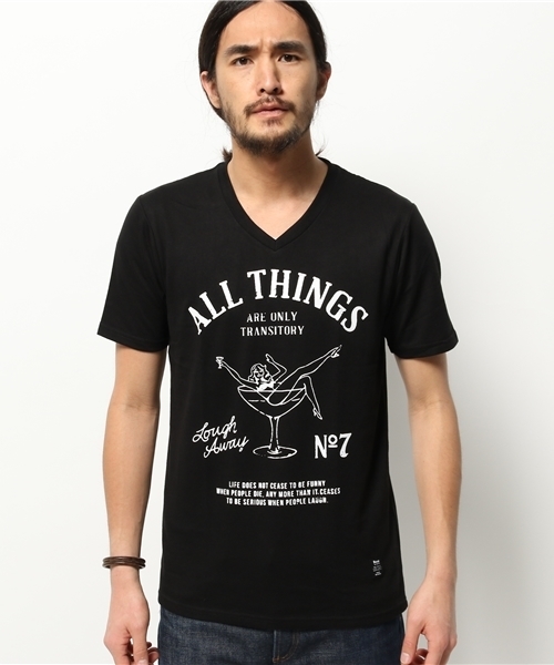 VENCEEXCHANGE（ヴァンスエクスチェンジ）の「グラスレディープリント半袖Tシャツ       （Tシャツ/カットソー・メンズ・オフホワイト/ブラック/ネイビー・SMALL/LARGE/MEDIUM）」の10枚目の写真