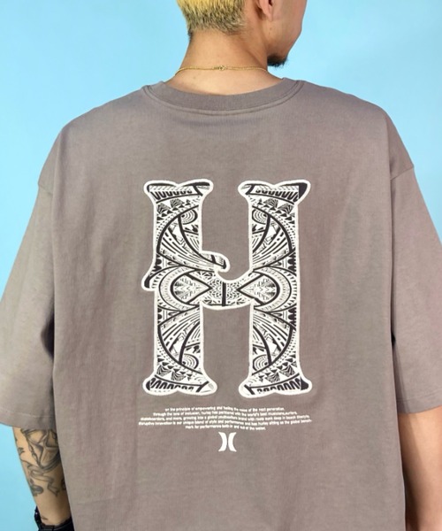Hurley (ハーレー)の「Hurley/ハーレー バックプリントTシャツ オーバーサイズ トライバル柄/クルーネック半袖tシャツ コットンTee MSS2310013(Tシャツ/カットソー・メンズ・ホワイト/ブラウン/ブラック・S/M/L)」の3枚目の写真