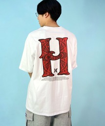 Hurley  | Hurley/ハーレー バックプリントTシャツ オーバーサイズ トライバル柄/クルーネック半袖tシャツ コットンTee MSS2310013(Tシャツ/カットソー)