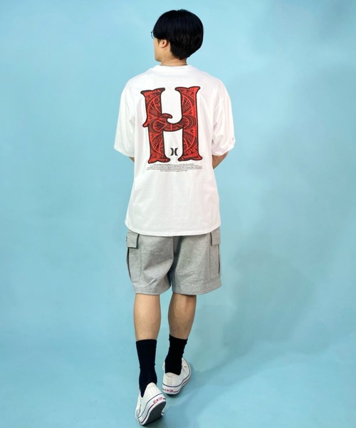 Hurley (ハーレー)の「Hurley/ハーレー バックプリントTシャツ オーバーサイズ トライバル柄/クルーネック半袖tシャツ コットンTee MSS2310013(Tシャツ/カットソー・メンズ・ホワイト/ブラウン/ブラック・S/M/L)」の13枚目の写真