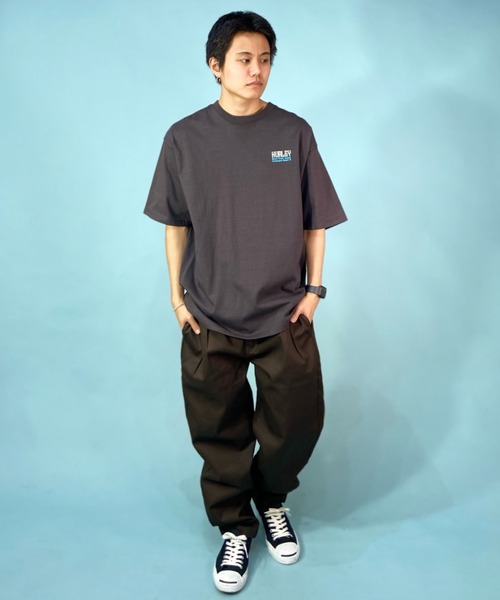 Hurley (ハーレー)の「Hurley/ハーレー バックプリントTシャツ オーバーサイズ トライバル柄/クルーネック半袖tシャツ コットンTee MSS2310013(Tシャツ/カットソー・メンズ・ホワイト/ブラウン/ブラック・S/M/L)」の5枚目の写真