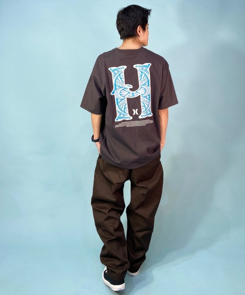 Hurley (ハーレー)の「Hurley/ハーレー バックプリントTシャツ オーバーサイズ トライバル柄/クルーネック半袖tシャツ コットンTee MSS2310013(Tシャツ/カットソー・メンズ・ホワイト/ブラウン/ブラック・S/M/L)」の8枚目の写真