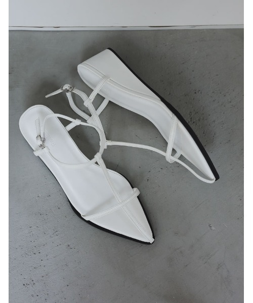 Re:EDIT（リエディ）の「[神山まりあさん着用][2024SS COLLECTION][小さい/大きいサイズ有]Tストラップウェッジソールサンダル（サンダル・レディース・シルバー/ホワイト/キャメル/ブラック/ゴールド・LARGE/SMALL/X-LARGE/X-SMALL/XX-LARGE/MEDIUM）」の21枚目の写真