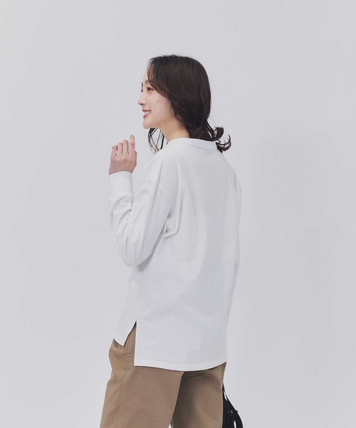 CAMP7(キャンプセブン)の「【CAMP7】ポケットロゴロンT(Tシャツ/カットソー・レディース・ホワイト/ブラック・M/L)」の10枚目の写真
