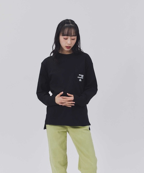 CAMP7(キャンプセブン)の「【CAMP7】ポケットロゴロンT(Tシャツ/カットソー・レディース・ホワイト/ブラック・M/L)」の8枚目の写真
