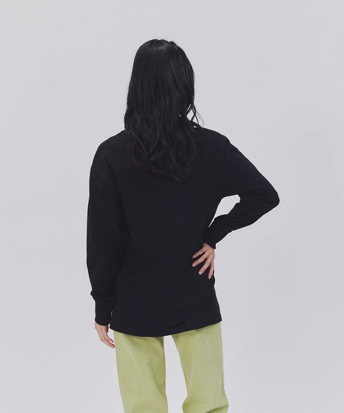 CAMP7(キャンプセブン)の「【CAMP7】ポケットロゴロンT(Tシャツ/カットソー・レディース・ホワイト/ブラック・M/L)」の4枚目の写真