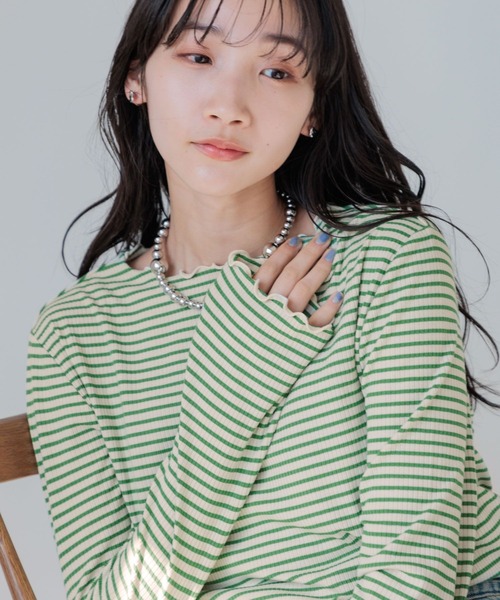 セール】ボーダーテレコロングスリーブ 191366（Tシャツ/カットソー
