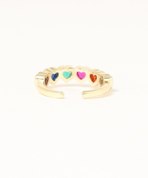 Fun & Daily（ファンアンドデイリー）の「ハートリンクジルコンリング（リング・レディース・ゴールド・FREE）」の2枚目の写真