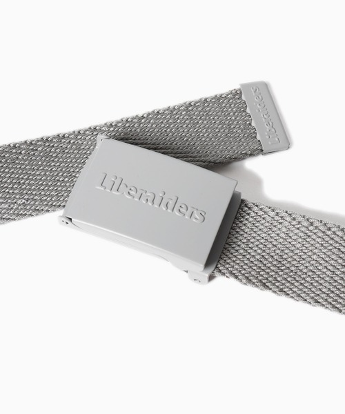 Liberaiders（リベレイダース）の「Liberaiders/リベレイダース EMBOSS LOGO BELT ガチャベルト ロゴベルト（ベルト・メンズ・グレー/ブラック・FREE）」の9枚目の写真