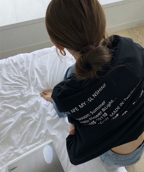 LOPASS(ロパス)の「半袖ロゴビックTシャツ(Tシャツ/カットソー・レディース・ホワイト/ブラック・S/M)」の8枚目の写真