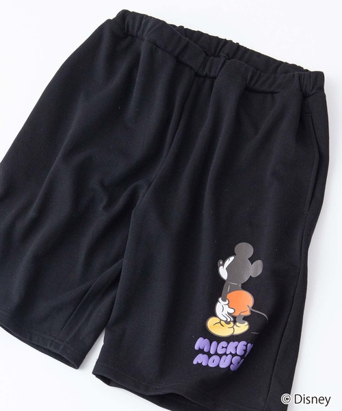 Disney(ディズニー)の「【DISNEY/ディズニー】 【MICKEY MOUSE/ミッキーマウス】別注 ミニ裏毛 スウェット ショートパンツ(その他パンツ・メンズ・ブラック/杢グレー・SMALL/MEDIUM/LARGE/X-LARGE)」の2枚目の写真