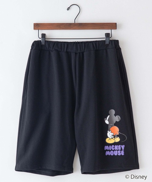 Disney(ディズニー)の「【DISNEY/ディズニー】 【MICKEY MOUSE/ミッキーマウス】別注 ミニ裏毛 スウェット ショートパンツ(その他パンツ・メンズ・ブラック/杢グレー・SMALL/MEDIUM/LARGE/X-LARGE)」の3枚目の写真