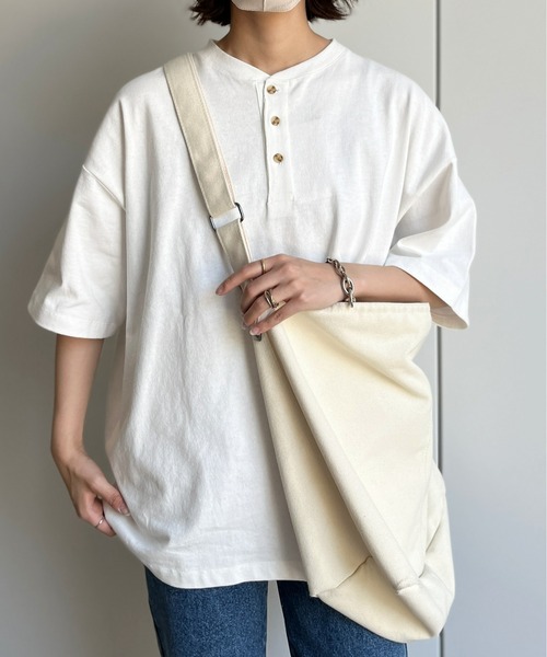 CPCM(シーピーシーエム)の「ヘビーウェイトヘンリーネックT(Tシャツ/カットソー・メンズ・ブラック/オフホワイト/グリーン・MEDIUM/LARGE)」の13枚目の写真