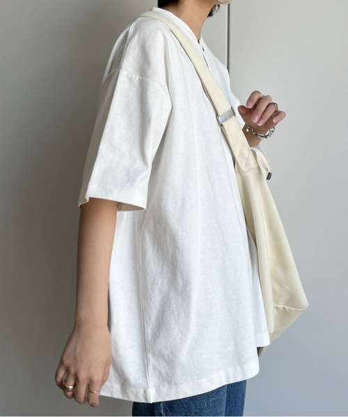 CPCM(シーピーシーエム)の「ヘビーウェイトヘンリーネックT(Tシャツ/カットソー・メンズ・ブラック/オフホワイト/グリーン・MEDIUM/LARGE)」の14枚目の写真