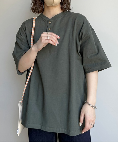 CPCM(シーピーシーエム)の「ヘビーウェイトヘンリーネックT(Tシャツ/カットソー・メンズ・ブラック/オフホワイト/グリーン・MEDIUM/LARGE)」の20枚目の写真