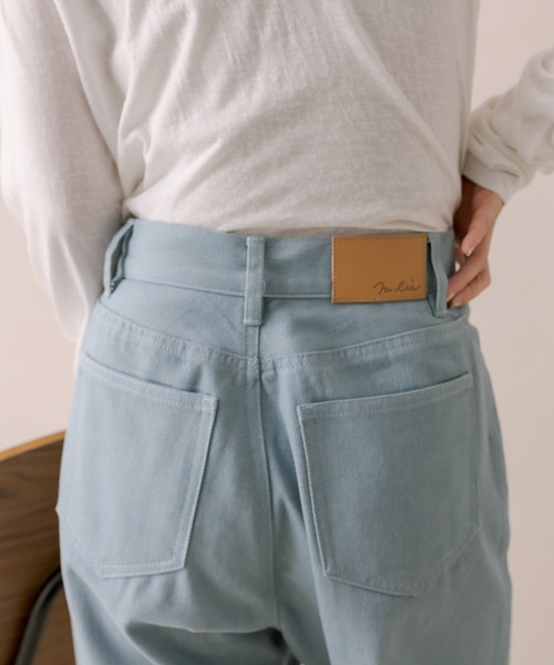 mline（エムライン）の「[mline]ロールアップステッチデニム（デニムパンツ・レディース・ブラック/ベージュ/ブルー・1/2）」の6枚目の写真