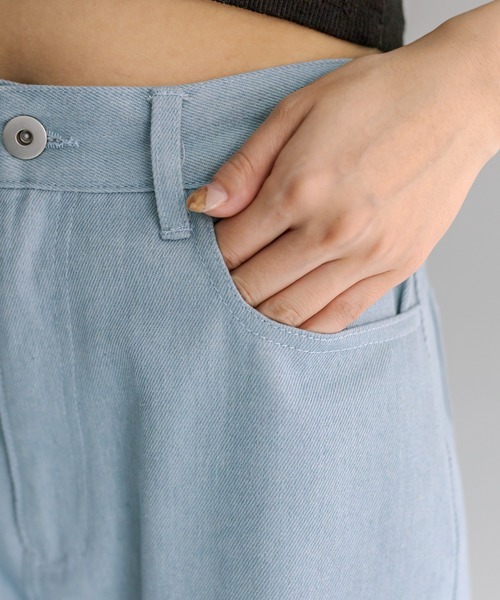セール】[mline]ロールアップステッチデニム（デニムパンツ
