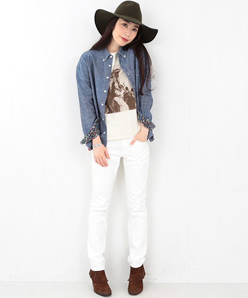 Ray BEAMS（レイビームス）の「RBS / ロングブリム ハット（ハット・レディース・ベージュ/オリーブ/ネイビー・ONE SIZE）」の4枚目の写真