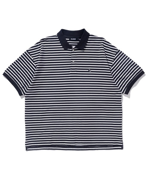 XLARGE（エクストララージ）の「EMBROIDERED STRIPED POLO SHIRT（ポロシャツ・メンズ・グリーン/ブラック/ブルー・S/M/L/XL）」の2枚目の写真