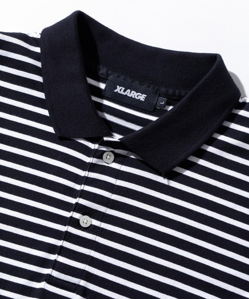 XLARGE（エクストララージ）の「EMBROIDERED STRIPED POLO SHIRT（ポロシャツ・メンズ・グリーン/ブラック/ブルー・S/M/L/XL）」の5枚目の写真