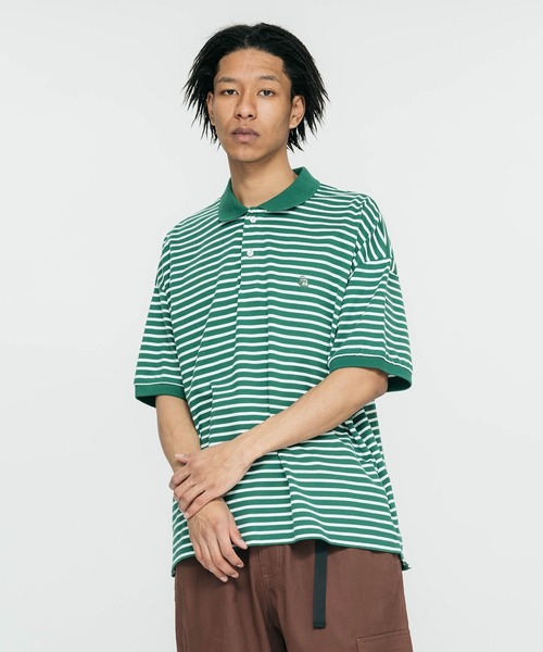 XLARGE（エクストララージ）の「EMBROIDERED STRIPED POLO SHIRT（ポロシャツ・メンズ・グリーン/ブラック/ブルー・S/M/L/XL）」の7枚目の写真