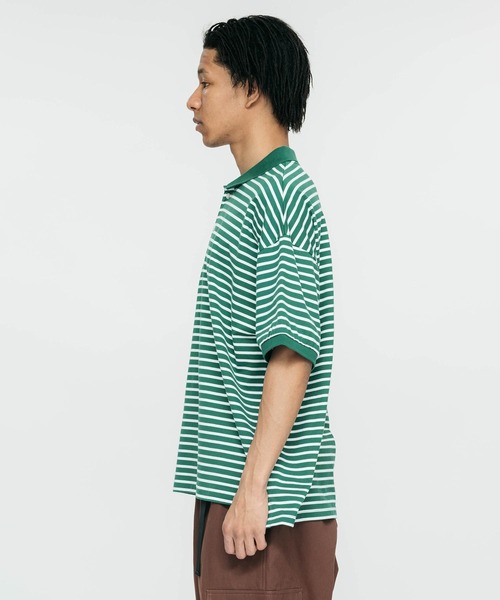 XLARGE（エクストララージ）の「EMBROIDERED STRIPED POLO SHIRT（ポロシャツ・メンズ・グリーン/ブラック/ブルー・S/M/L/XL）」の8枚目の写真