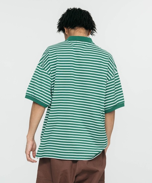 XLARGE（エクストララージ）の「EMBROIDERED STRIPED POLO SHIRT（ポロシャツ・メンズ・グリーン/ブラック/ブルー・S/M/L/XL）」の9枚目の写真