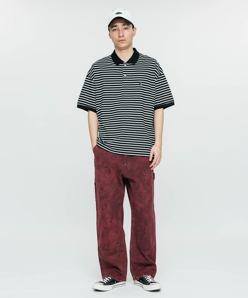 XLARGE（エクストララージ）の「EMBROIDERED STRIPED POLO SHIRT（ポロシャツ・メンズ・グリーン/ブラック/ブルー・S/M/L/XL）」の12枚目の写真