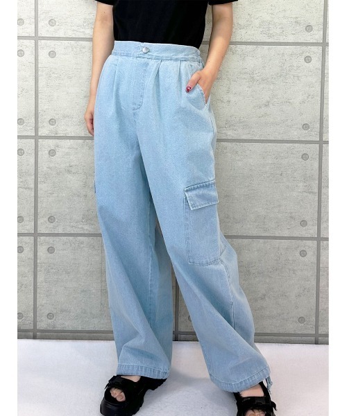 CECIL McBEE（セシルマクビー）の「２WAYカーゴパンツ（カーゴパンツ・レディース・ネイビー/サックスブルー・LARGE/MEDIUM）」の11枚目の写真