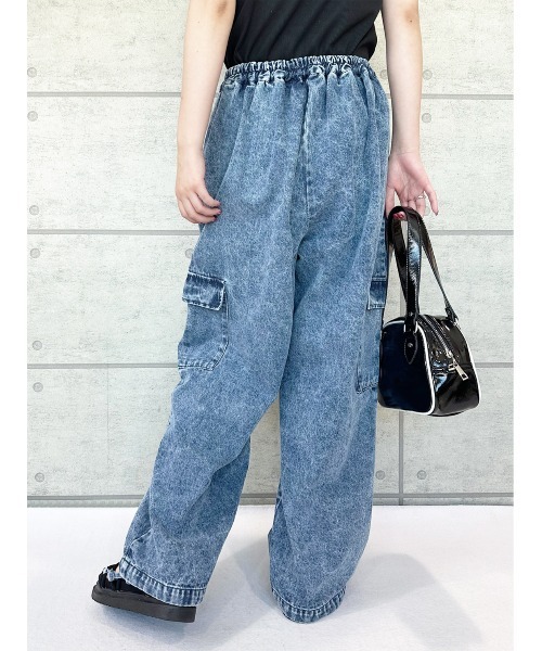 CECIL McBEE（セシルマクビー）の「２WAYカーゴパンツ（カーゴパンツ・レディース・ネイビー/サックスブルー・LARGE/MEDIUM）」の5枚目の写真