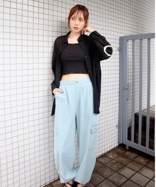 CECIL McBEE（セシルマクビー）の「２WAYカーゴパンツ（カーゴパンツ・レディース・ネイビー/サックスブルー・LARGE/MEDIUM）」の10枚目の写真