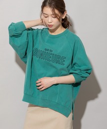 Munich | ピグメントバイオコットンジャージロゴ刺繍ロングTシャツ(Tシャツ/カットソー)