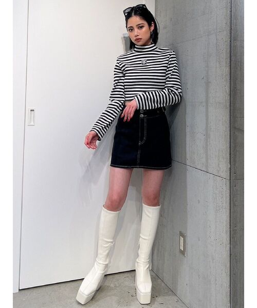 GYDA(ジェイダ)の「【WEB限定】GYDAxDC HIGHNECK ロンT(Tシャツ/カットソー・レディース・ブラック/その他1・FREE)」の7枚目の写真
