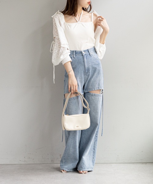 Chico(チコ)の「カップ付ホルターデザインキャミ(キャミソール・レディース・アイボリー/ベージュ系その他/ホワイト系その他/ホワイト系その他2・FREE)」の8枚目の写真