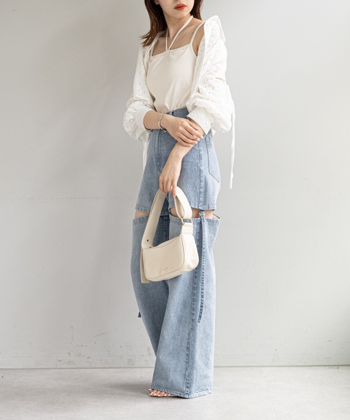 Chico(チコ)の「カップ付ホルターデザインキャミ(キャミソール・レディース・アイボリー/ベージュ系その他/ホワイト系その他/ホワイト系その他2・FREE)」の9枚目の写真