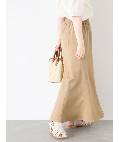 ehka sopo(エヘカソポ)の「マーメイドスカート(セットアップ可)(スカート・レディース・ライトベージュ/ブラック/ベージュ・F)」の3枚目の写真