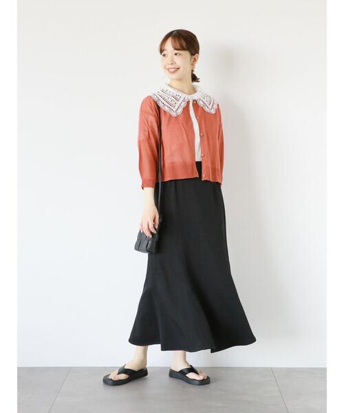 ehka sopo(エヘカソポ)の「マーメイドスカート(セットアップ可)(スカート・レディース・ライトベージュ/ブラック/ベージュ・F)」の15枚目の写真