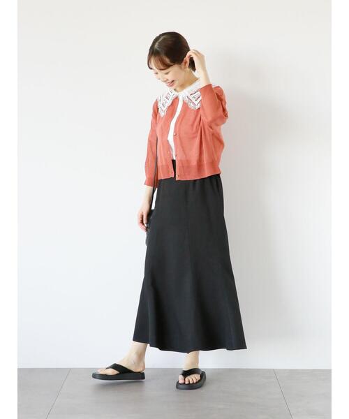 ehka sopo(エヘカソポ)の「マーメイドスカート(セットアップ可)(スカート・レディース・ライトベージュ/ブラック/ベージュ・F)」の16枚目の写真