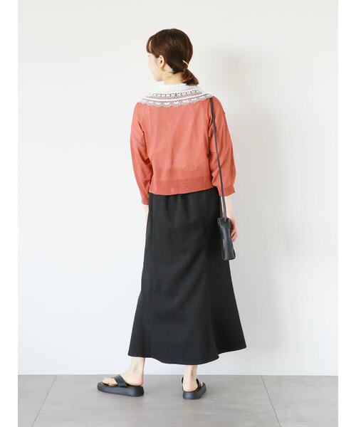 ehka sopo(エヘカソポ)の「マーメイドスカート(セットアップ可)(スカート・レディース・ライトベージュ/ブラック/ベージュ・F)」の19枚目の写真