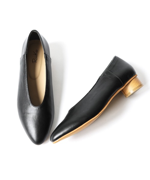 RiiiKa（リーカ）の「【RiiiKa/リーカ】ラウンドヒールＵカットパンプス（パンプス・レディース・ブラウン/アイボリー/ブラック・S/M/L/LL）」の22枚目の写真