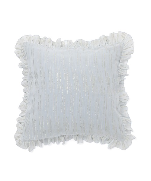 セール】フリルルレックス クッションカバー 450×450 ライトブルー